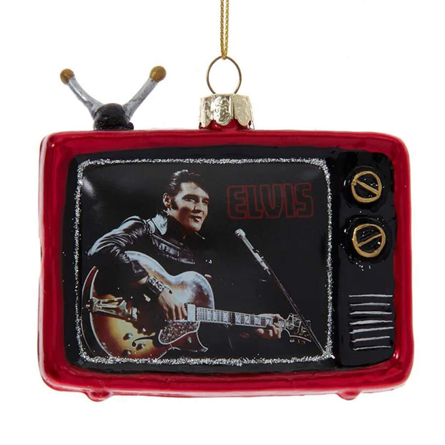 Elvis - Blown Glass Tv Ornament - Boxed by Kurt Adler-1