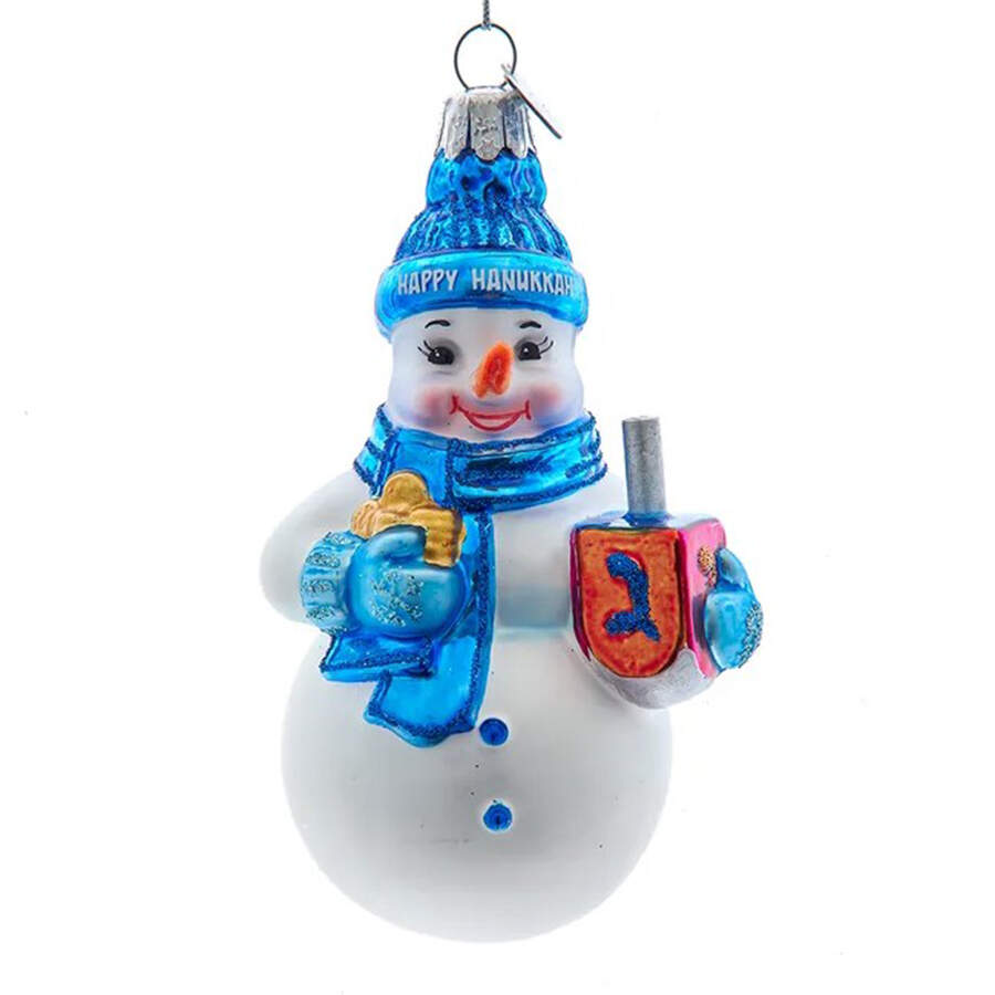 Hanukkah - Noble Gems Hanukkah Snowman - Boxed by Kurt Adler-1
