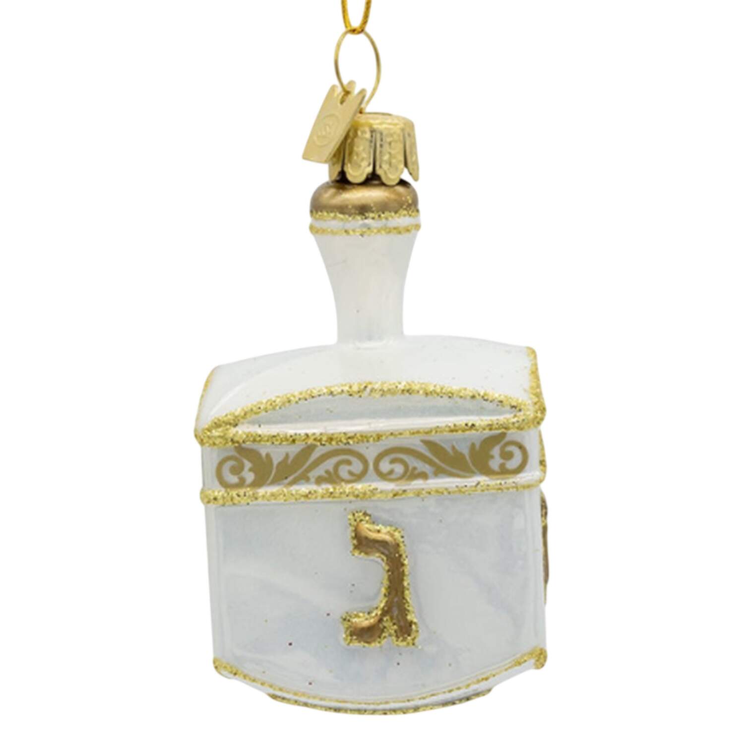 Hanukkah - Noble Gems Glass Dreidel Ornament - Boxed by Kurt Adler-1