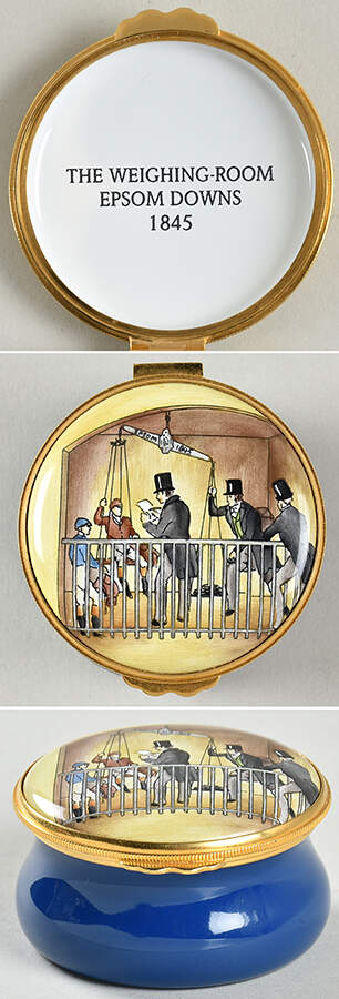 Kingsley Enamels Boxes The Weighing Room Epsom Downs 1845 - Boxed by Kingsley Enamels-1