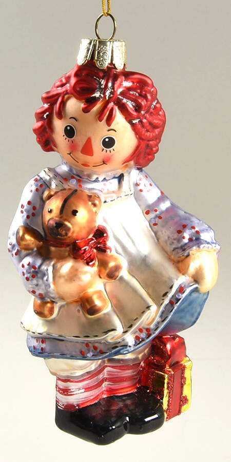 Raggedy Ann & Andy Raggedy Ann With Bear - No Box by Kurt Adler-1