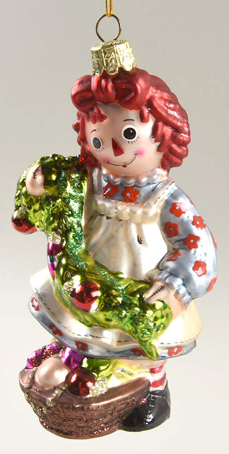 Raggedy Ann & Andy Raggedy Ann With Paper Garland - Boxed by Kurt Adler-1