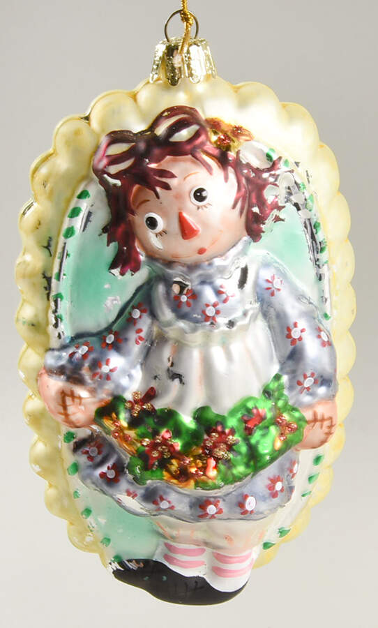 Raggedy Ann & Andy Raggedy Ann With Flowers - No Box by Kurt Adler-1