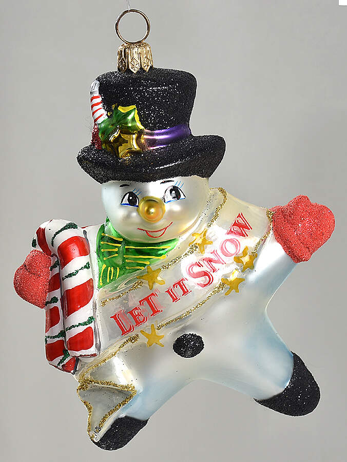 Santa Collection Snowman Star-Let It Snow - Boxed by Kurt Adler-1