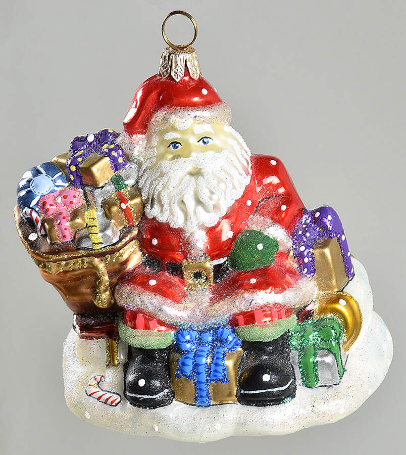Santa Collection Santa On Sled - With Box by Kurt Adler-1