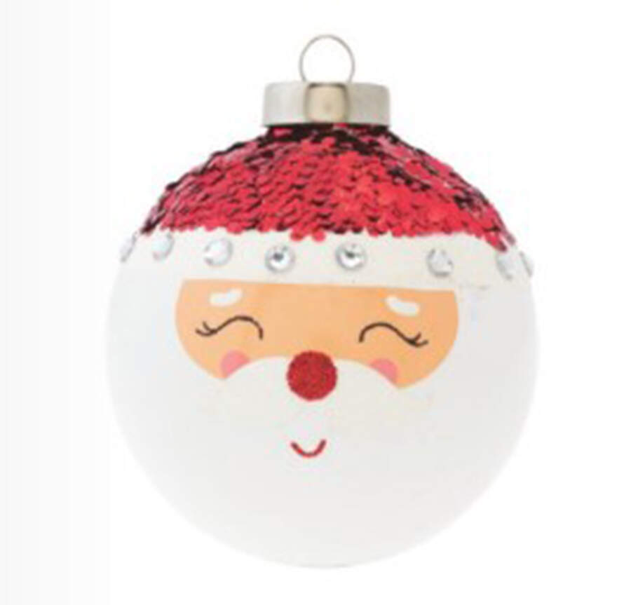 Holiday Cheer Jolly Santa Face Round - No Box by Kat & Annie-1