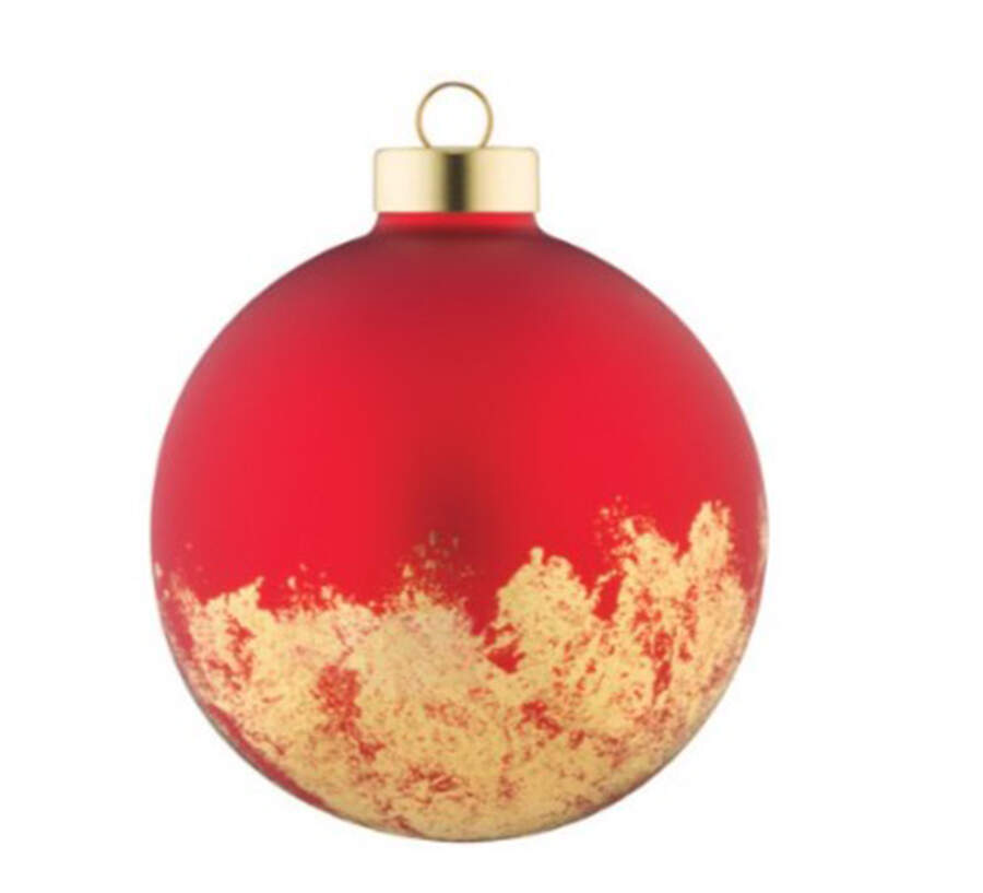 Holiday Cheer Red & Gold Speckled Foiled Round - No Box by Kat & Annie-1