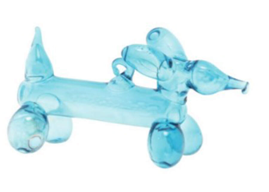 Brilliant Brights Translucent Blue Balloon Dog - No Box by Kat & Annie-1