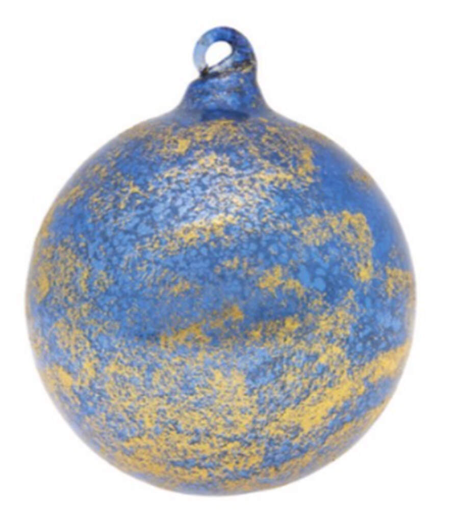 Festive Blues Blue & Gold Speckled Round - No Box by Kat & Annie-1