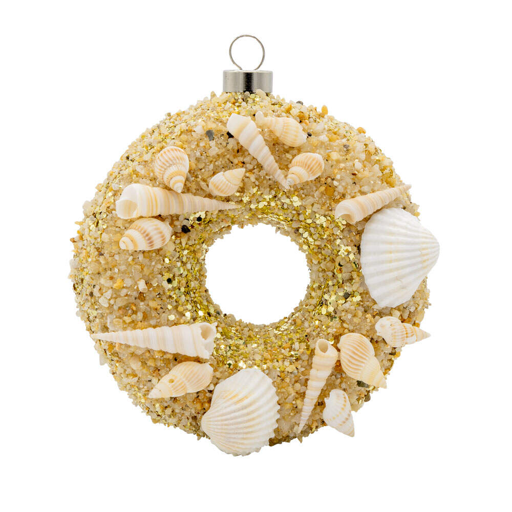 Festive Blues Shell Wreath - No Box by Kat & Annie-1