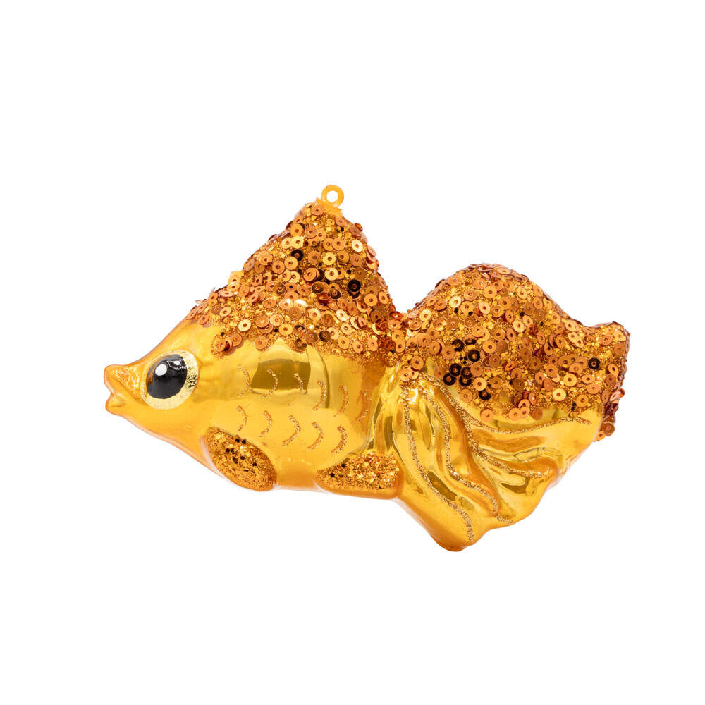 Festive Blues Gold Fish - No Box by Kat & Annie-1