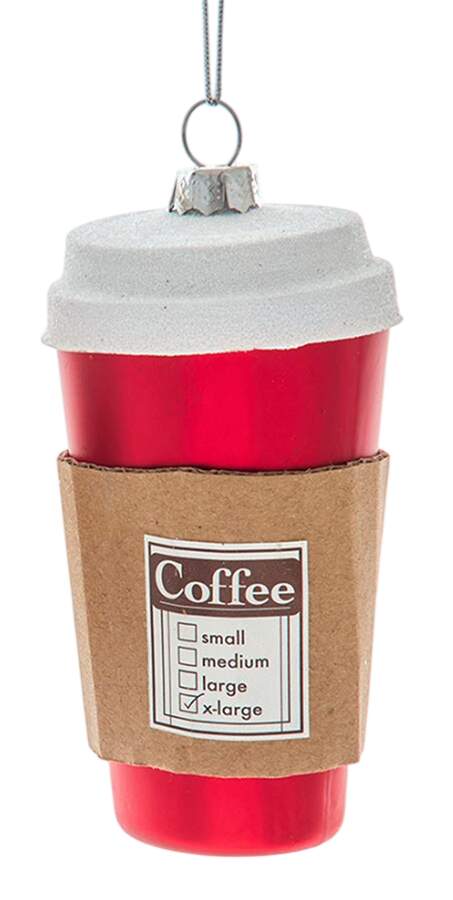 Food Gourmet To-Go Coffee Cup-Red - No Box by Kurt Adler-1