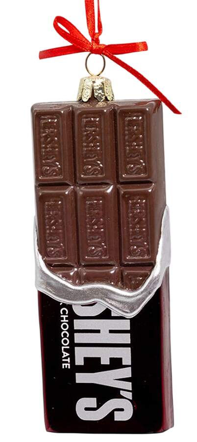 Hershey's Ornaments Half Unwrapped Hershey Bar - No Box by Kurt Adler-1