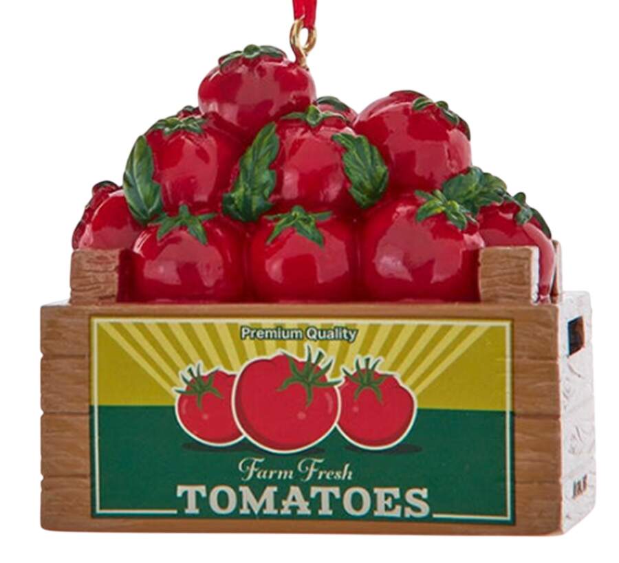Food Gourmet Crate Of Tomatoes - No Box by Kurt Adler-1