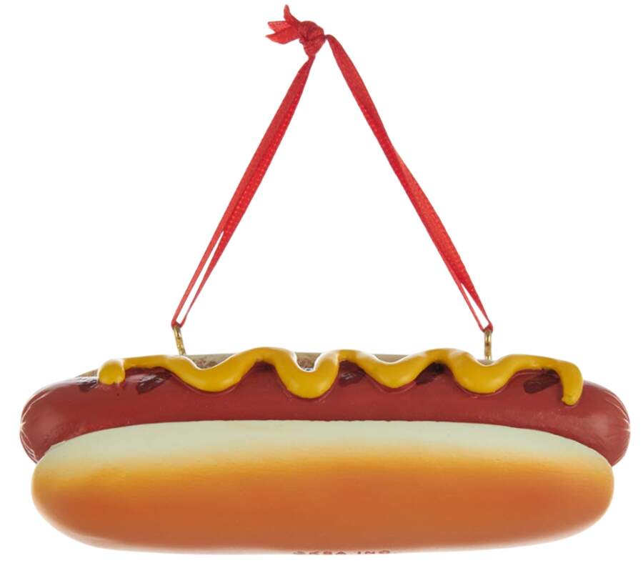 Food Gourmet Hot Dog With Mustard - No Box by Kurt Adler-1