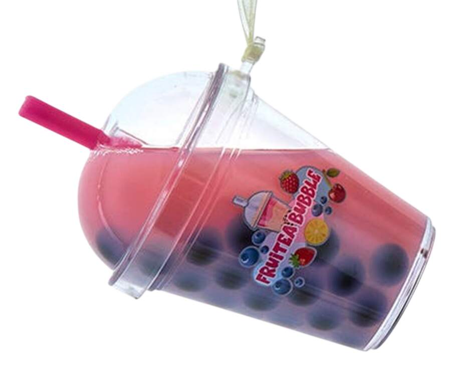 Food Gourmet Bubble Tea-Pink - No Box by Kurt Adler-1