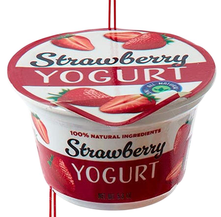 Food Gourmet Yogurt Cup-Strawberry - No Box 60a by Kurt Adler-1
