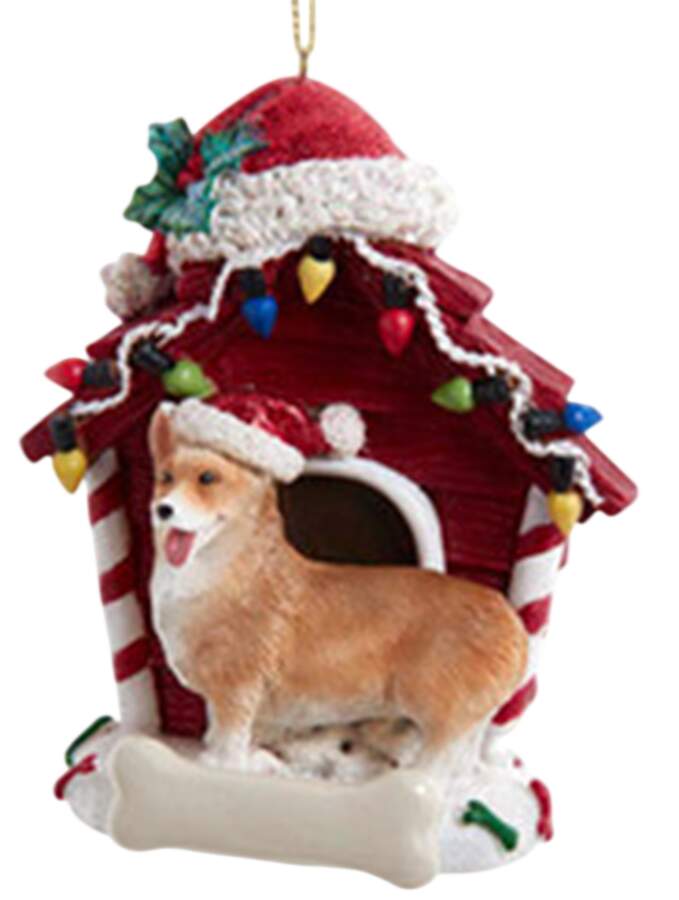 Dog Breeds in Doghouses Corgi - No Box by Kurt Adler-1