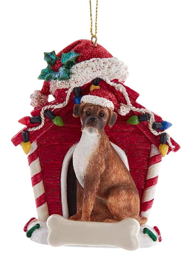 Dog Breeds in Doghouses Boxer - No Box by Kurt Adler-1