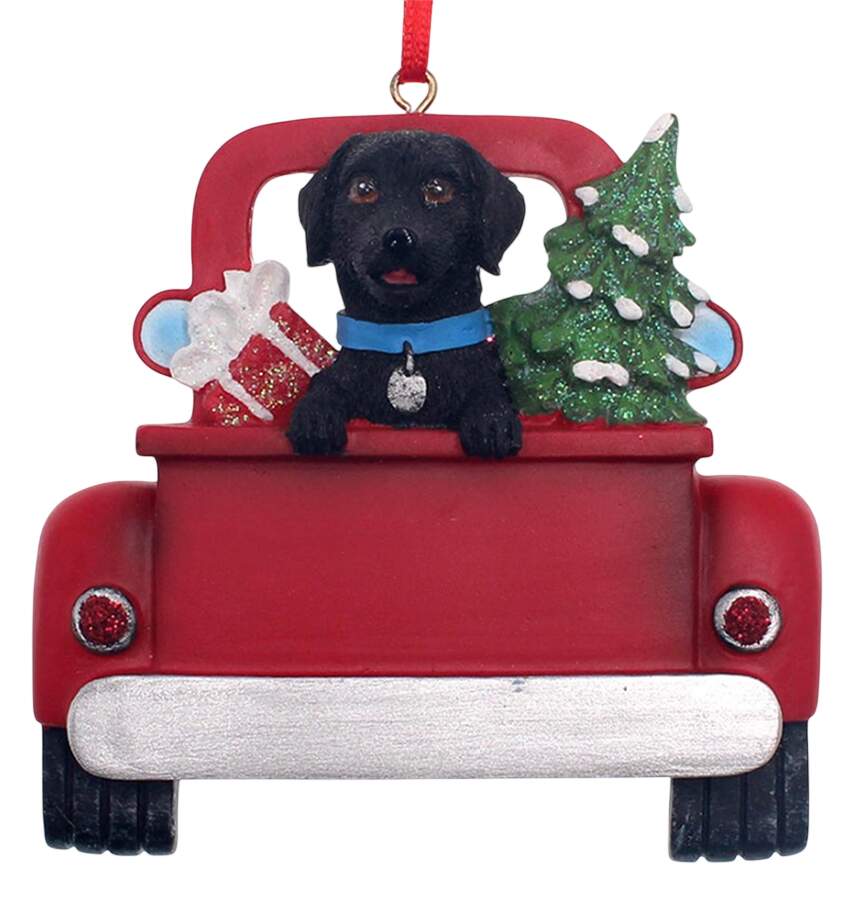 Dog Breeds in Trucks Black Labrador Retriever - No Box by Kurt Adler-1