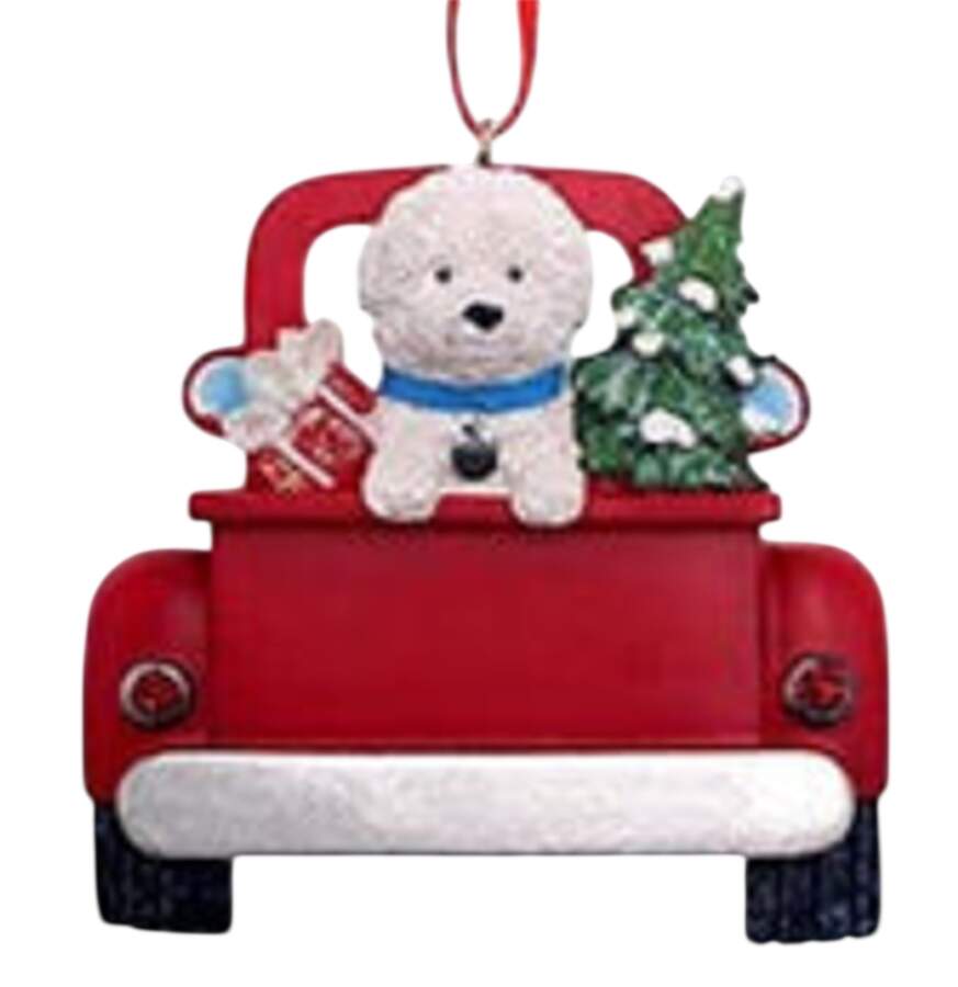 Dog Breeds in Trucks Bichon Frise - No Box by Kurt Adler-1