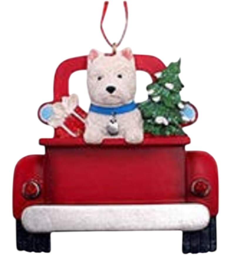 Dog Breeds in Trucks West Highland White Terrier - No Box by Kurt Adler-1