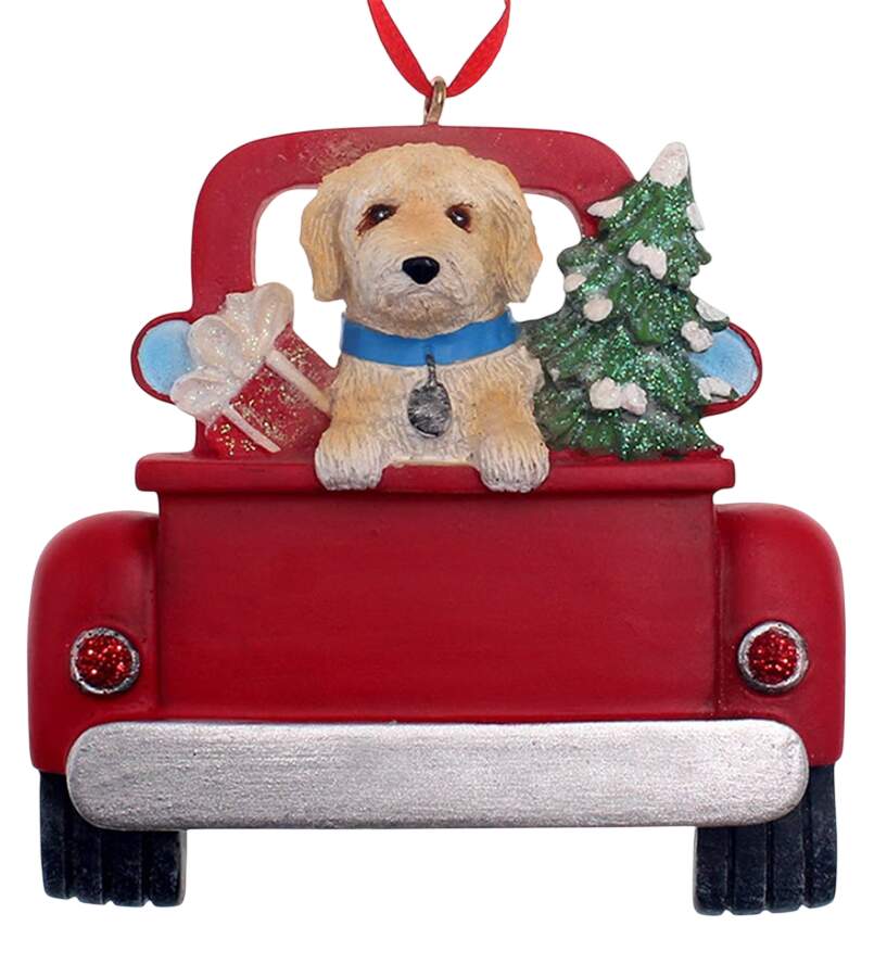 Dog Breeds in Trucks Labradoodle - No Box by Kurt Adler-1