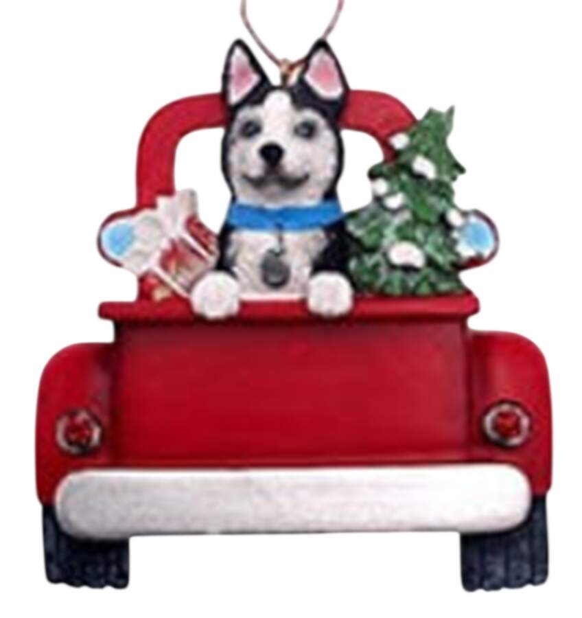 Dog Breeds in Trucks Husky - No Box by Kurt Adler-1