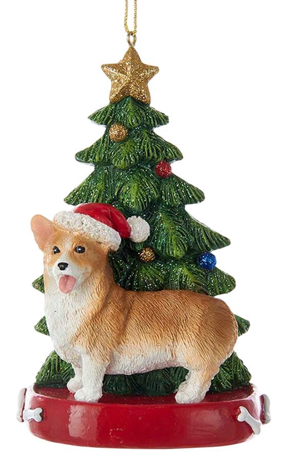 Pet Breeds with Christmas Trees Corgi - No Box by Kurt Adler-1