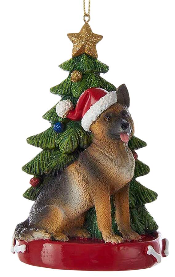 Pet Breeds with Christmas Trees German Shepherd - No Box by Kurt Adler-1