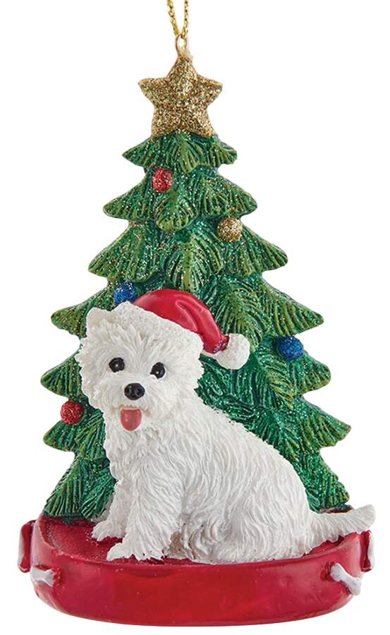 Pet Breeds with Christmas Trees West Highland White Terrier - No Box by Kurt Adler-1