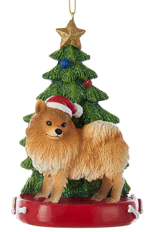 Pet Breeds with Christmas Trees Pomeranian - No Box by Kurt Adler-1