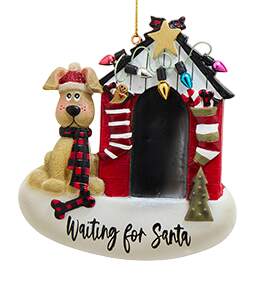 Pet Parade (Resin) Waiting For Santa- Dog - No Box by Kurt Adler-1