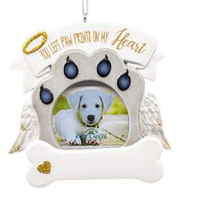 Pet Parade (Resin) Paw Prints On My Heart Frame- Dog - No Box 117a by Kurt Adler-1