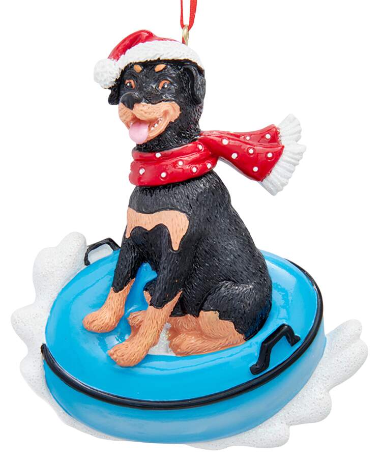 Dog Breeds on Snow Tubes Rottweiler - No Box by Kurt Adler-1