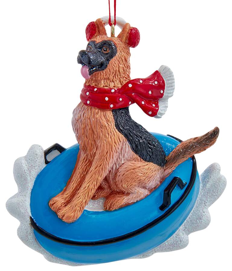 Dog Breeds on Snow Tubes German Shepherd - No Box by Kurt Adler-1