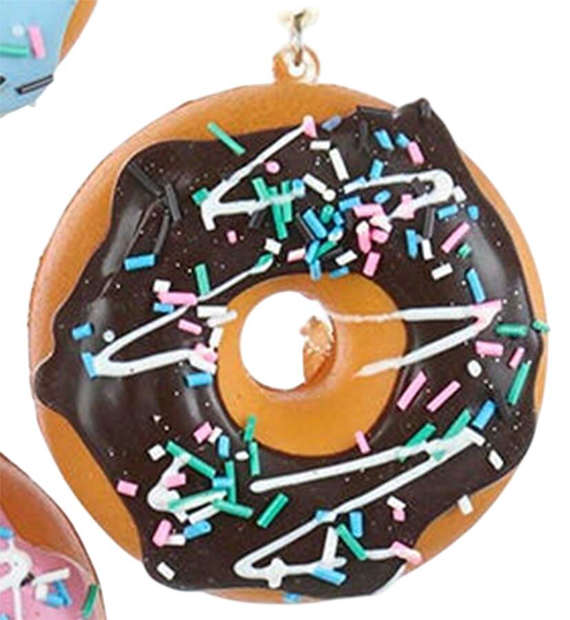 Santa's Cookie Bakery Chocolate Donut W/ Drizzle - No Box by Kurt Adler-1