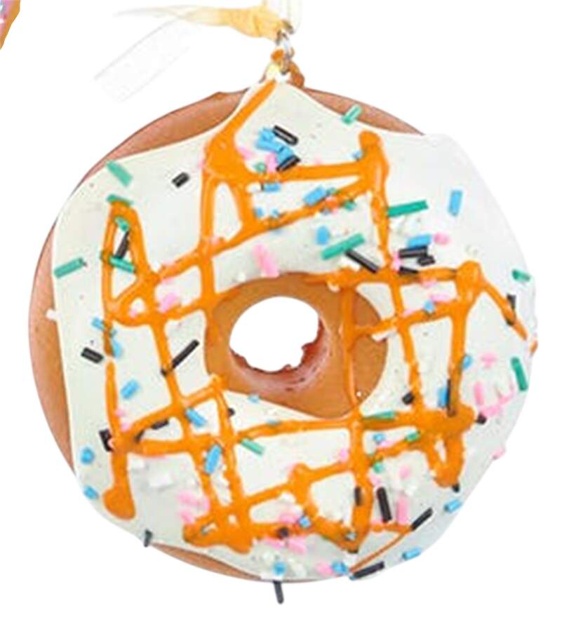 Santa's Cookie Bakery Donut W/ White & Orange Icing - No Box 52b by Kurt Adler-1