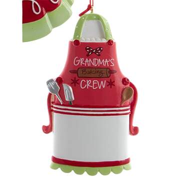 Santa's Cookie Bakery Apron- Grandma's Baking Crew - No Box by Kurt Adler-1