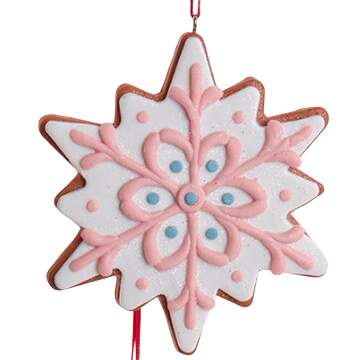 Santa's Cookie Bakery Pink Pastel Star Cookie - No Box by Kurt Adler-1
