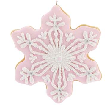 Santa's Cookie Bakery Pink & White Cookie Snowflake-C - No Box 72c by Kurt Adler-1