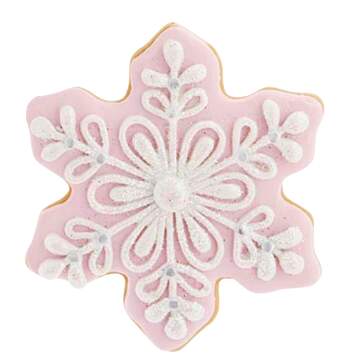 Santa's Cookie Bakery Pink & White Cookie Snowflake-B - No Box 72b by Kurt Adler-1