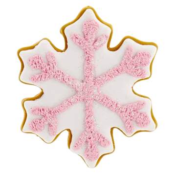 Santa's Cookie Bakery Pink & White Cookie Snowflake-A - No Box 72a by Kurt Adler-1