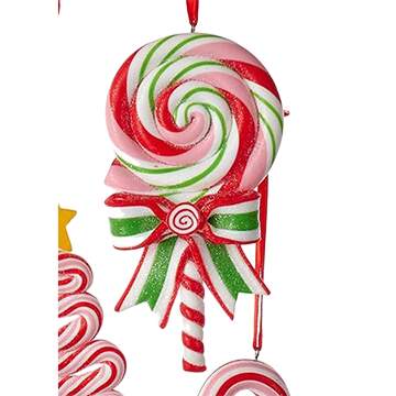 Santa's Cookie Bakery Peppermint Candy Lollipop- C - No Box by Kurt Adler-1