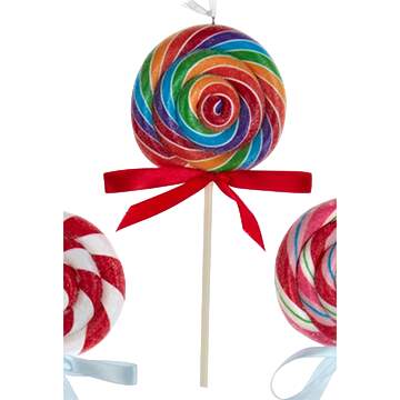 Santa's Cookie Bakery Rainbow Swirl Lollipop - No Box 67c by Kurt Adler-1