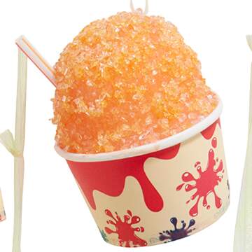Santa's Cookie Bakery Orange Shaved Ice With Straw - No Box by Kurt Adler-1
