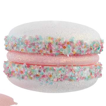 Santa's Cookie Bakery White Sprinkle Macaron - No Box by Kurt Adler-1