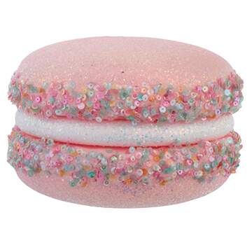 Santa's Cookie Bakery Pink Sprinkle Macaron - No Box by Kurt Adler-1