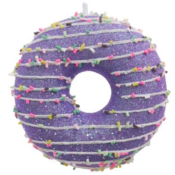 Santa's Cookie Bakery Striped Purple Donut - No Box by Kurt Adler-1