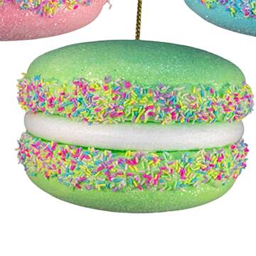 Santa's Cookie Bakery Green Sprinkle Macaron - No Box by Kurt Adler-1